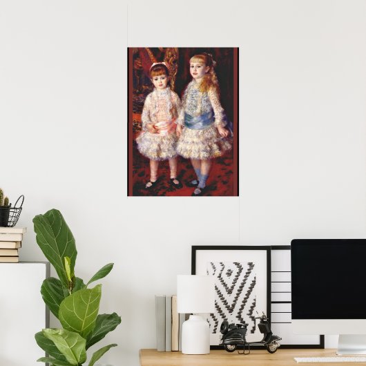 Poster Renoir - Rose et bleu, peinture célèbre, (Bureau à domicile)