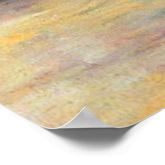 Poster Renoir - Roses dans un Vase Bleu (Coin)