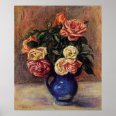 Poster Renoir - Roses in a Blue Vase (Devant)