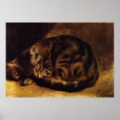 Poster Renoir Sleeping Cat (Devant)