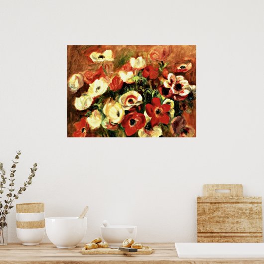 Poster Renoir - Spray d'anémones (Cuisine)