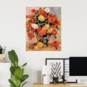 Poster Renoir - Vase de fleurs, 1884, (Bureau à domicile)