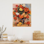 Poster Renoir - Vase of Flowers, 1884,<br><div class="desc">Vase of Flowers,  colorful painting by Pierre-Auguste Renoir,  1884.</div>