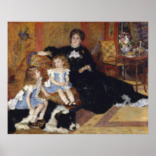 Poster Renoir Vintage Enfants avec Chien Art Impressionni