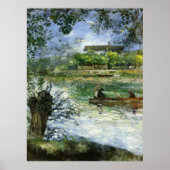 Poster Renoir, Willows et Figures in a Boat (Devant)