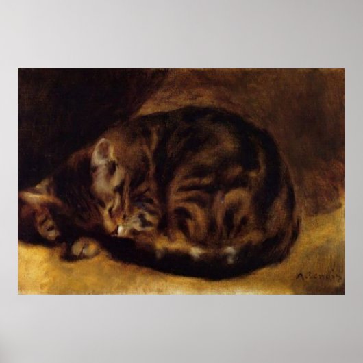 Poster Renoir's A Sleeping Cat (Devant)