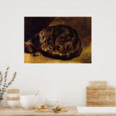 Poster Renoir's A Sleeping Cat (Cuisine)
