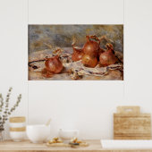 Poster Renoir's Still Life with Onions (1881) (Cuisine)