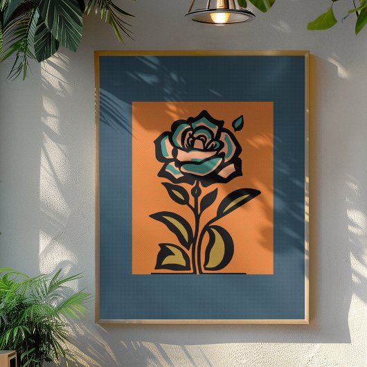 Poster Renouveau Rose moderne : Gras Graphique