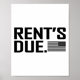 Poster Rent's due Work Bodybuilder Weightlifting Tee