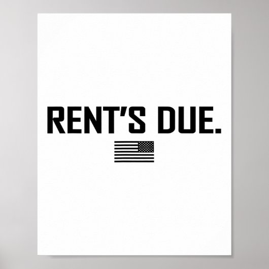 Poster Rent's due Work Bodybuilder Weightlifting Tee (Devant)
