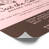 Poster Réouverture de la boulangerie avec logo de gâteau (Coin)