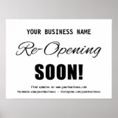 Poster Réouverture de l'entreprise Bientôt blanche (Devant)