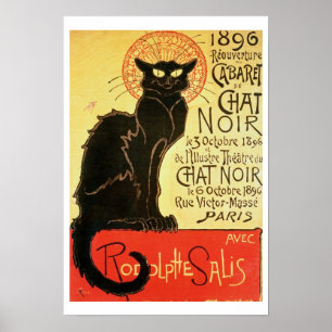 Poster Réouverture du cabaret Conversation Noir, 1896 (co