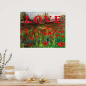 Poster Répandez L'Amour, Beau Amour des Poppies (Cuisine)