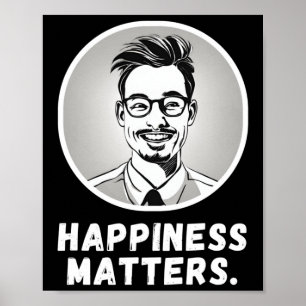 Poster Répandre Joie Bonheur S Typographie Avec Vector Il