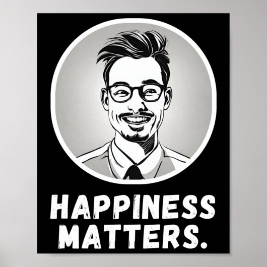 Poster Répandre Joie Bonheur S Typographie Avec Vector Il (Devant)
