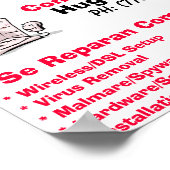 Poster Réparation de l'ordinateur (Coin)