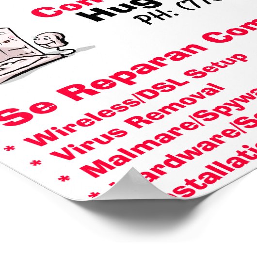 Poster Réparation de l'ordinateur (Coin)