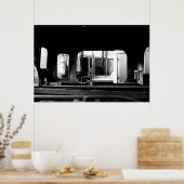 Poster Réparation du moteur à vapeur Le Mastrou BlackWhit (Cuisine)