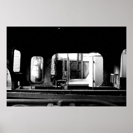 Poster Réparation du moteur à vapeur Le Mastrou BlackWhit (Devant)