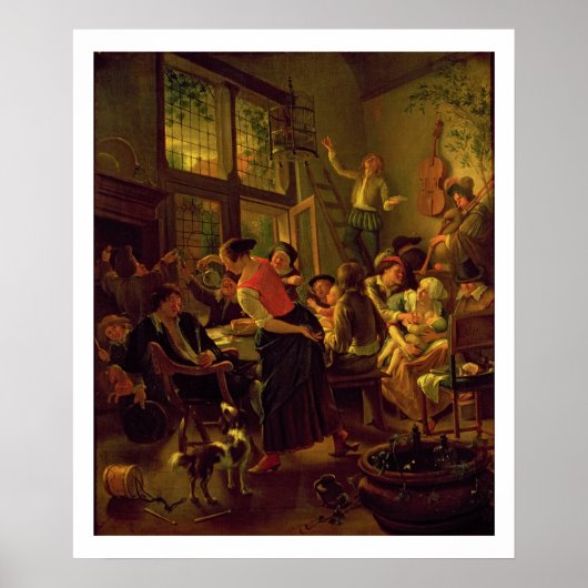 Poster Repas famille (huile sur toile) (Devant)