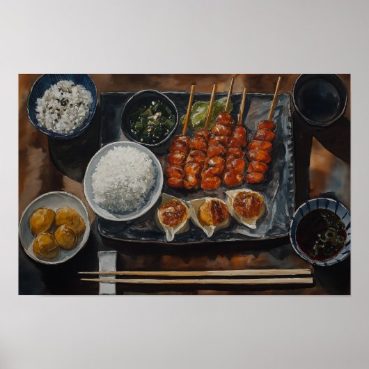 Poster Repas japonais (Devant)