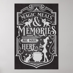 Poster Repas Magiques Et Souvenirs Halloween