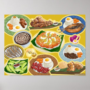 Poster Repas philippins / Aliments de confort Pinoy