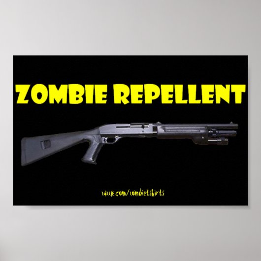 POSTER REPELLANT ZOMBIE (Devant)