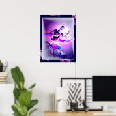 Poster Répercussion - Batteur Violet (Bureau à domicile)