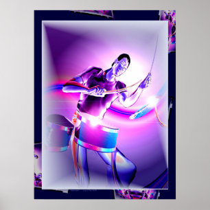 Poster Répercussion - Batteur Violet