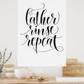 Poster Répéter le rinçage de lather (Cuisine)