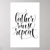 Poster Répéter le rinçage de lather (Devant)