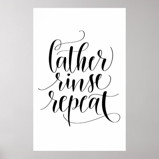 Poster Répéter le rinçage de lather (Devant)