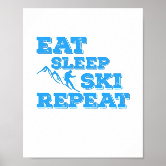 Poster Répéter le ski du sommeil (Devant)