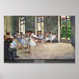 Poster Répétition De Ballet Par Edgar Degas