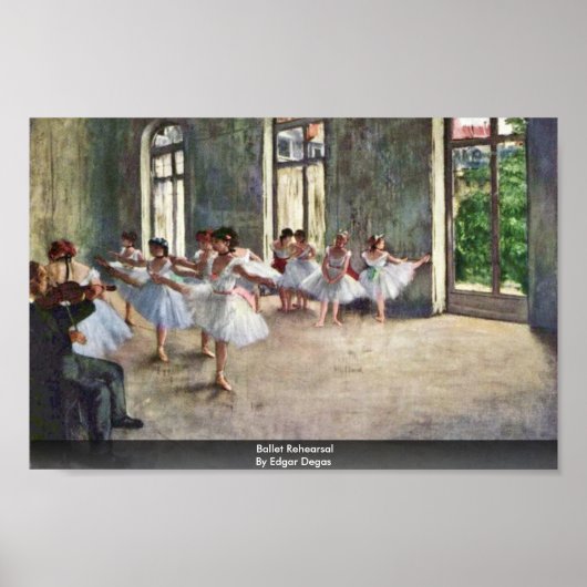 Poster Répétition De Ballet Par Edgar Degas (Devant)