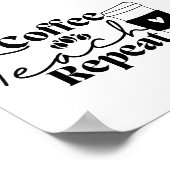 Poster Répétition de l'enseignement du café (Coin)