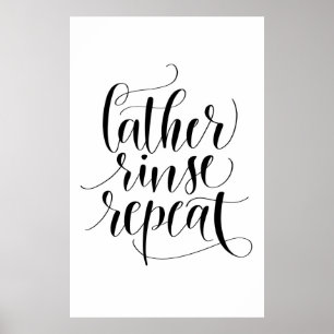 Poster Répétition de rinçage de mousse