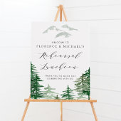 Poster Répétition des forêts d'aquarelle Brunch