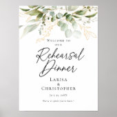 Poster Répétition Dîner verdure accueil élégant (Devant)