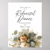 Poster Répétition Dîner verdure et roseses bienvenus (Devant)