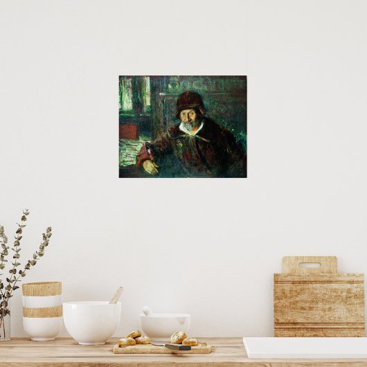 Poster Repin - Autoportrait 1920 (Cuisine)