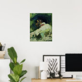 Poster Repin - Homme En Veste Blanche 1913 (Bureau à domicile)