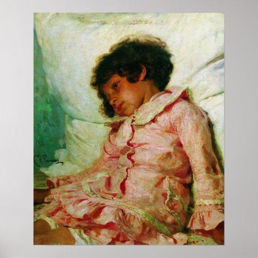 Poster Repin - Nadya Repina 1881 (Devant)