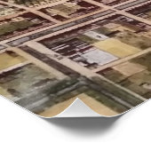 Poster Réplique carte de la ville de La Haye 1649 (Coin)