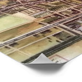 Poster Réplique carte de la ville de La Haye 1649 (Coin)