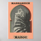Poster Réplique d'image vintage, Marrakech, Maroc (Devant)