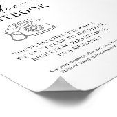 Poster Répondeur Téléphonique de Mariage avec Calligraphi (Coin)